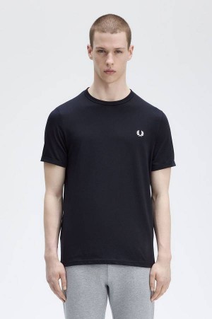 Fred Perry Ringer T-Shirt Navy | FP70195
