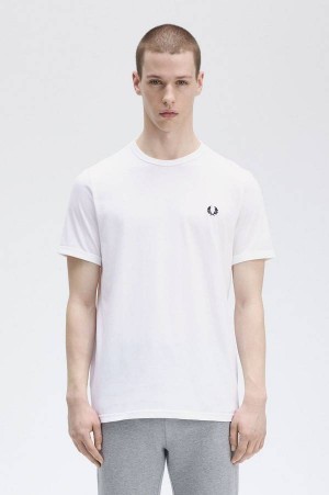 Fred Perry Ringer T-Shirt White | FP70224