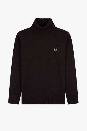 Fred Perry Roll Neck Jumper Black | FP70113