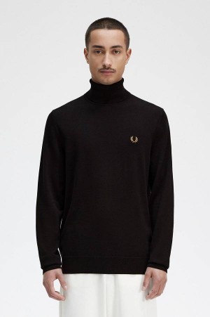 Fred Perry Roll Neck Jumper Navy | FP70144