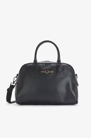 Fred Perry Scotch Grain Grip Bag Black | FP70298