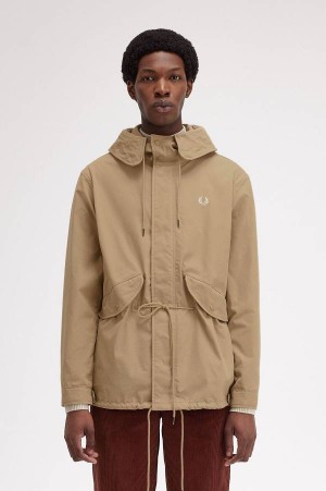 Fred Perry Short Parka Warm Stone | FP69832