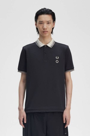 Fred Perry Short Sleeve Reversible Fred Perry Shirt Black | FP69968