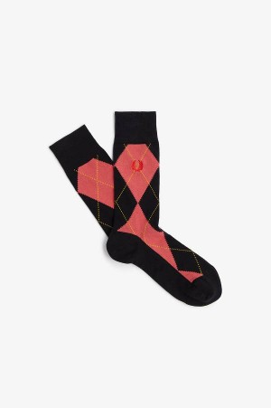 Fred Perry Small-Scale Argyle Socks Cyber Pink | FP70452