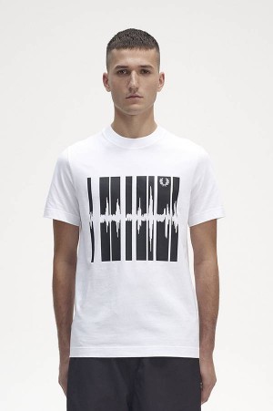 Fred Perry Soundwave Graphic T-Shirt White | FP70174