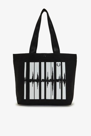 Fred Perry Soundwave Graphic Tote Bag Black | FP70294