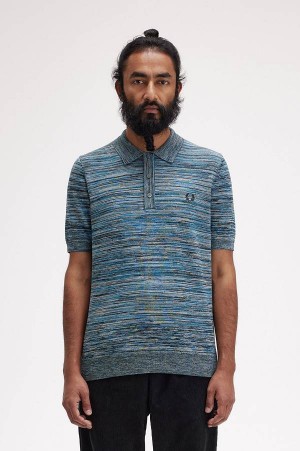 Fred Perry Space Dye Knitted Shirt Limestone | FP70119