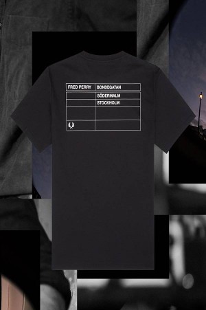 Fred Perry Stockholm Ringer T-Shirt Black | FP70177