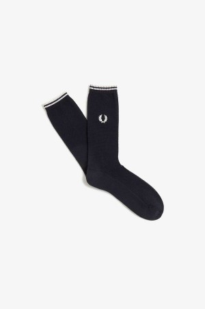 Fred Perry Tipped Socks Black/ Porcelain | FP70464