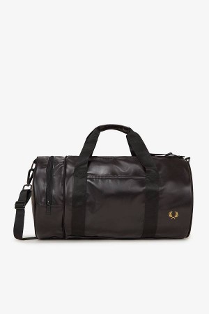 Fred Perry Tonal Barrel Bag Black/Gold | FP70303