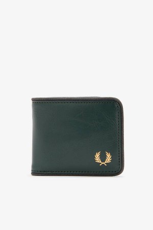 Fred Perry Tonal Billfold Wallet Dark Green | FP70462