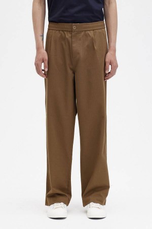 Fred Perry Wide Leg Drawstring Trouser Shaded Stone | FP70260